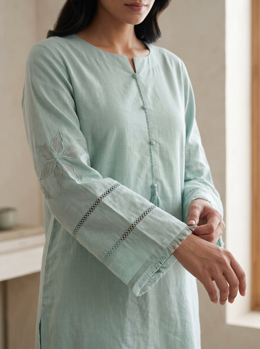 Mint Embroidered Co-ord Set