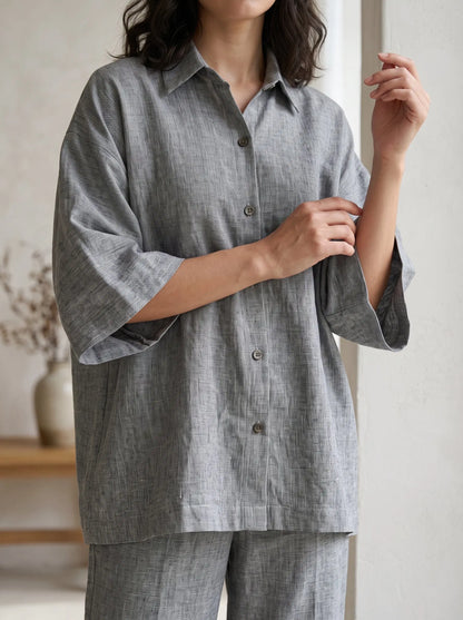 Grey Linen Co-ord Set