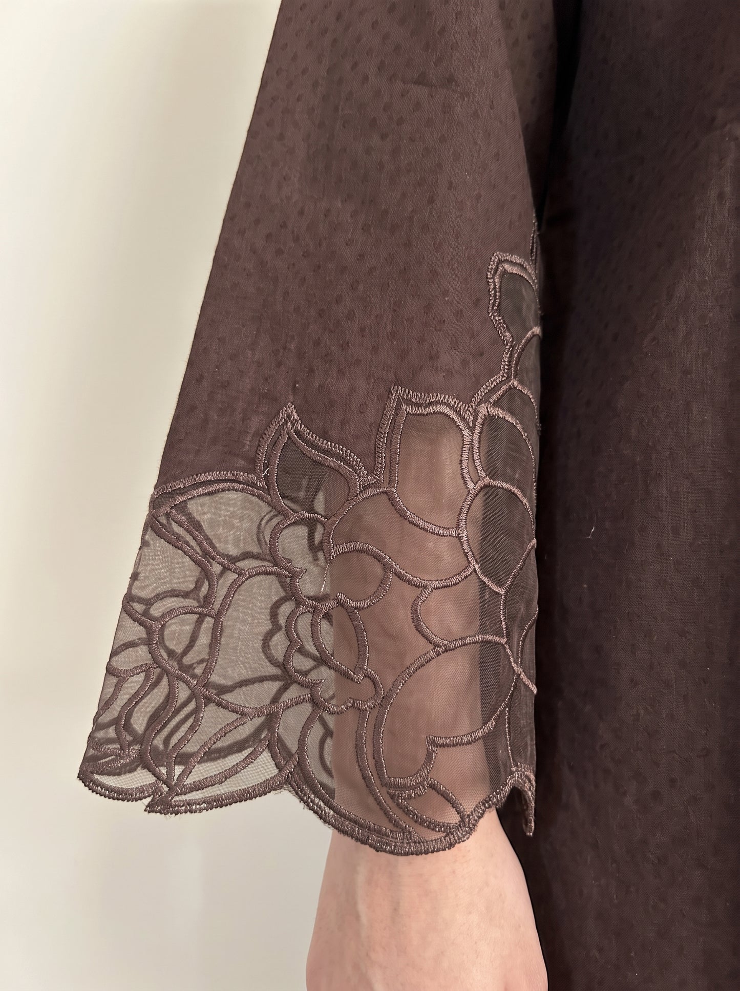 Chocolate Embroidered Co-ord Set