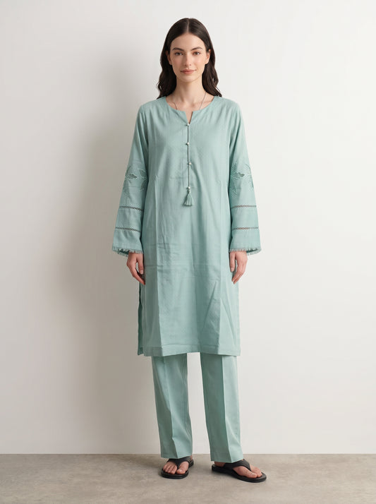 Mint Embroidered Co-ord Set
