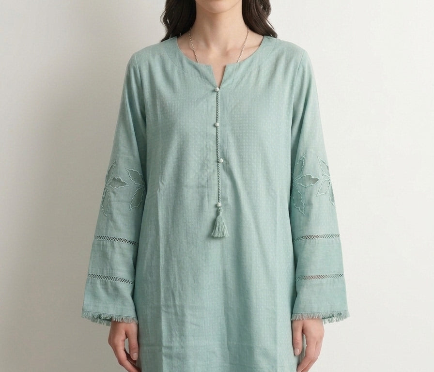 Mint Embroidered Co-ord Set
