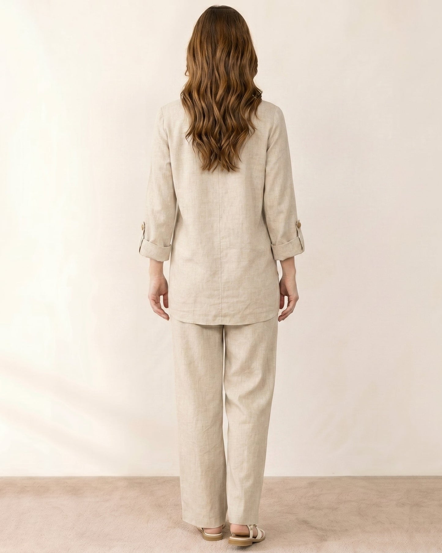 Beige Linen Co-Ord Set