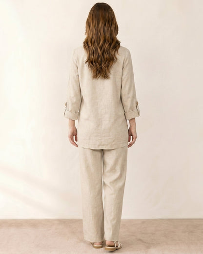 Beige Linen Co-Ord Set